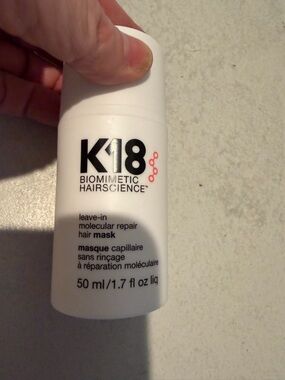 K18 Biomimetic Hairscience Leave-In Molecular Repair Mask — White